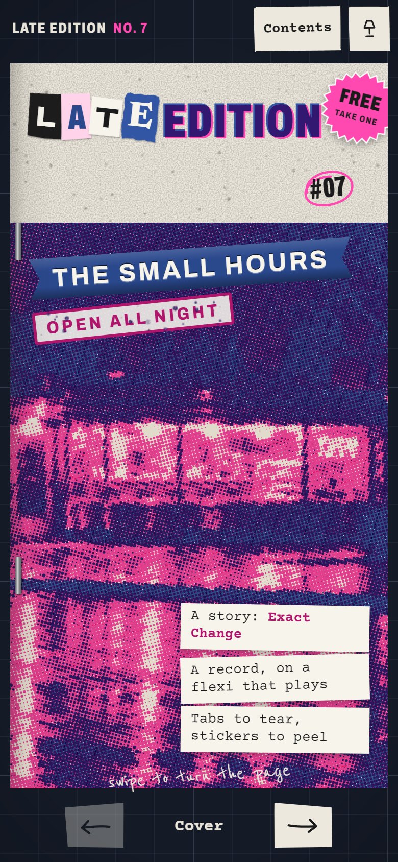 The zine on a phone